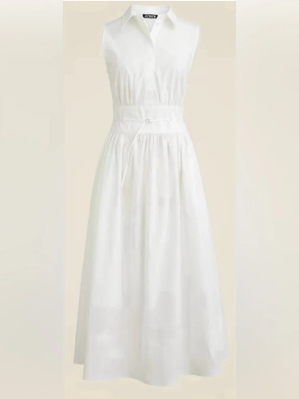 J.Crew Tall Fitted-waist shirtdress in cotton poplin